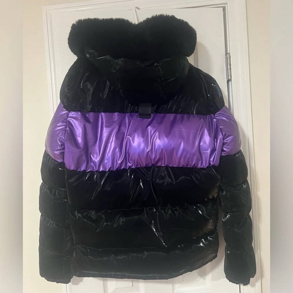 REELISTIK NYC Men’s Faux Fur Hooded Puffer Jacket Size XL